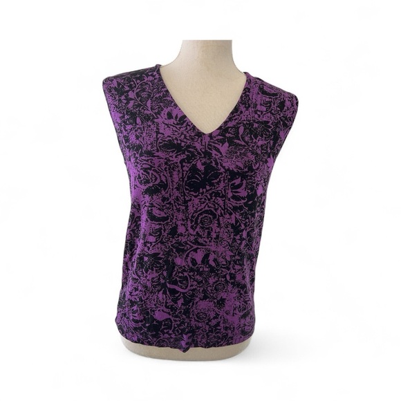Chico's Tops - Chico's Purple and Black Tank Top Size 1